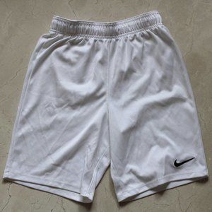 NIKE White Youth Soccer Shorts Size L
